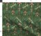 Art Nouveau Deco Emerald Green Nature Floral Lillies 1920S Custom Printed Fabric by Spoonflower Various Fabrics by the Yard or Fat Quarter
